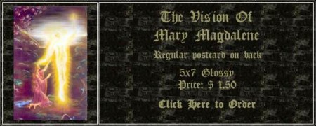 The Vision of Mary Magdalene Postcard Colored